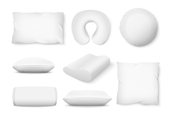 Different shapes and sizes of pillows