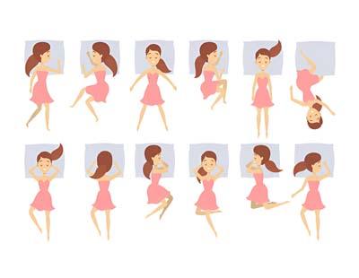 A Girl Sleeping in Different Positions