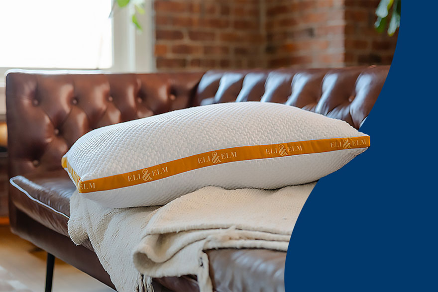 A photo of two Eli & Elm Memory Foam pillows