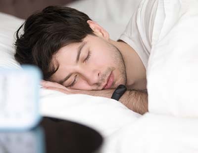 A man sleeping peacefully