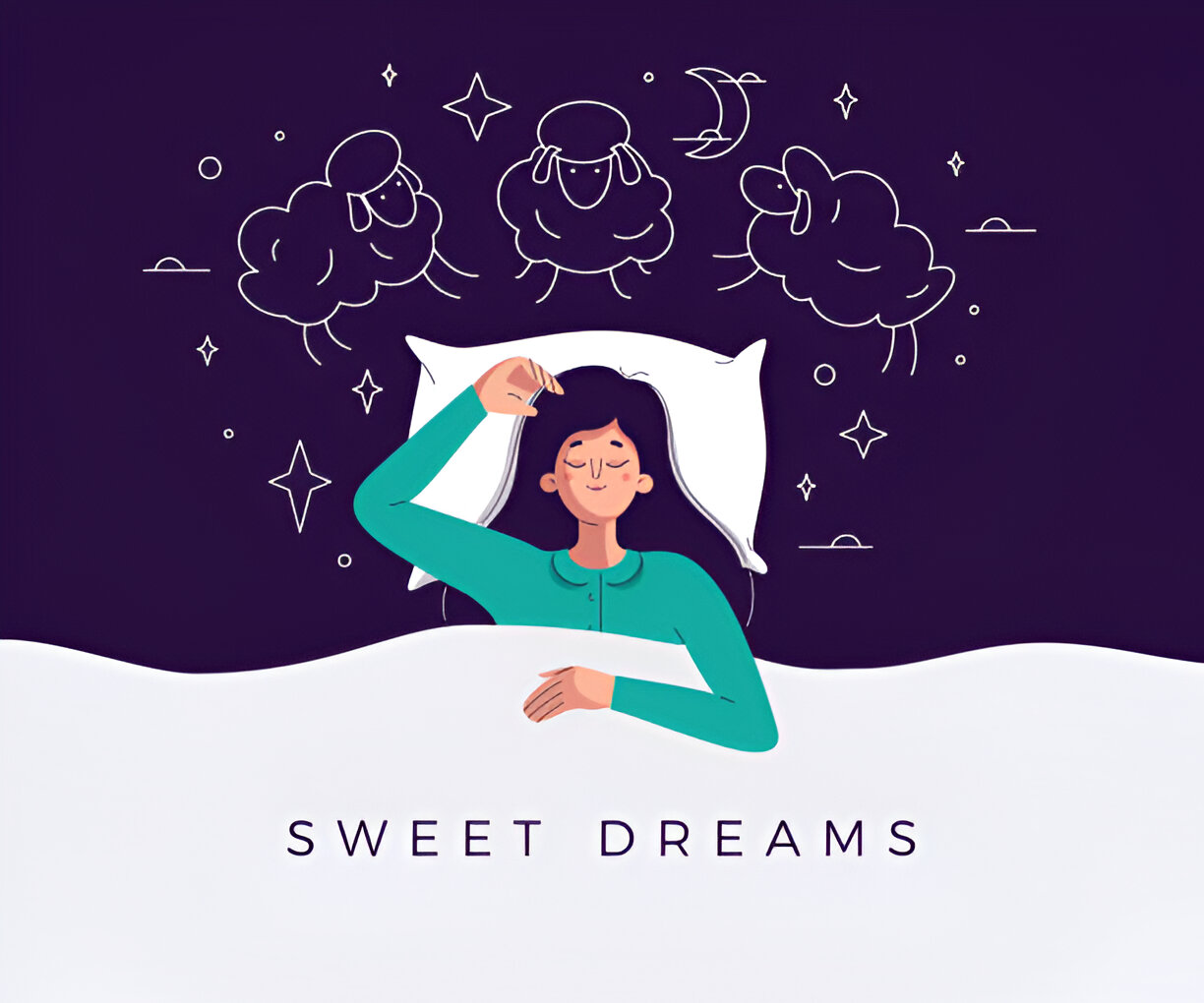 A Woman Deep in Sleep and Dreaming