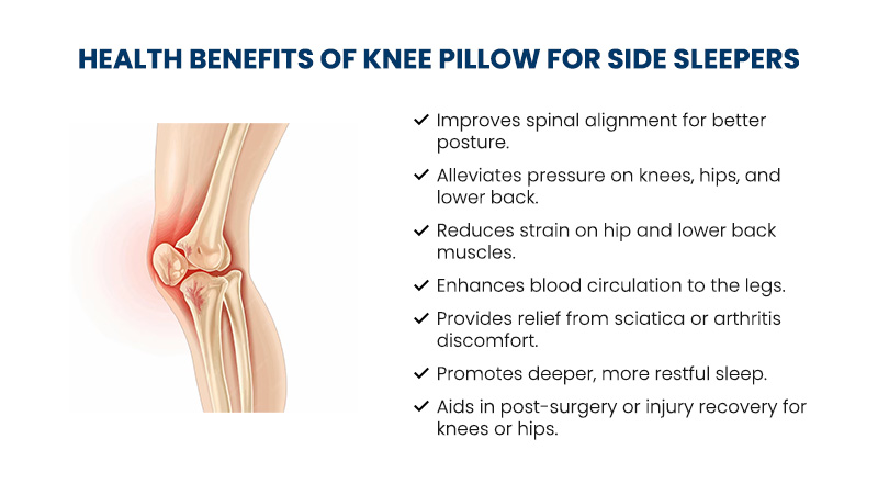 Health Benefits of knee pillow for side sleepers