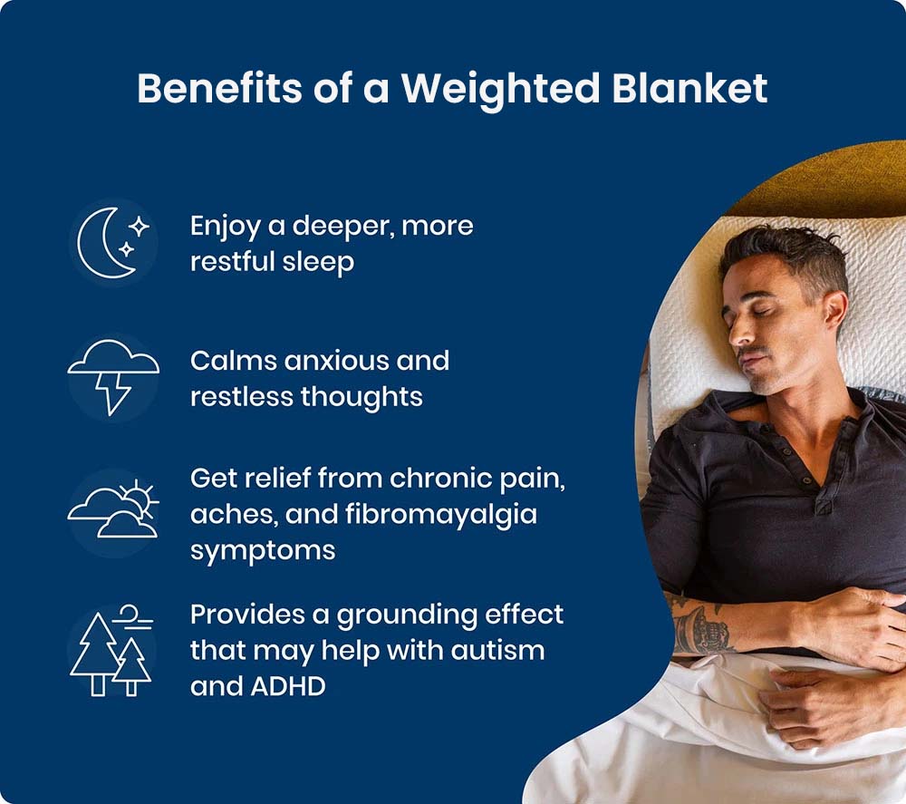 a list of the benefits of weighted blankets