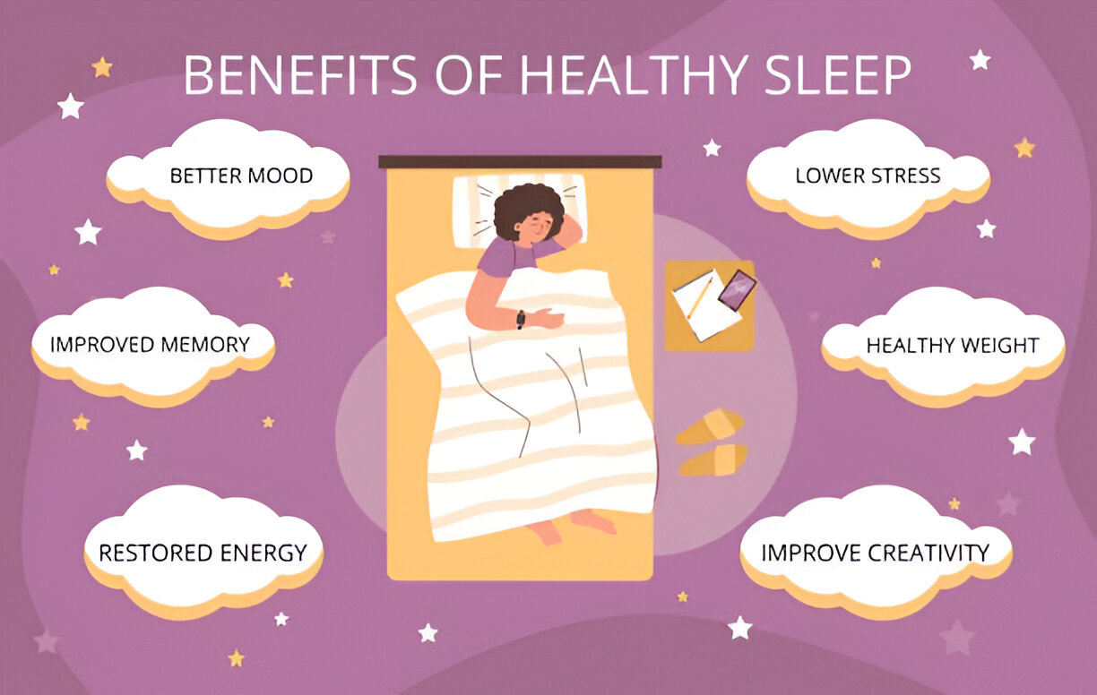 List of benefits of a good nap and healthy sleep