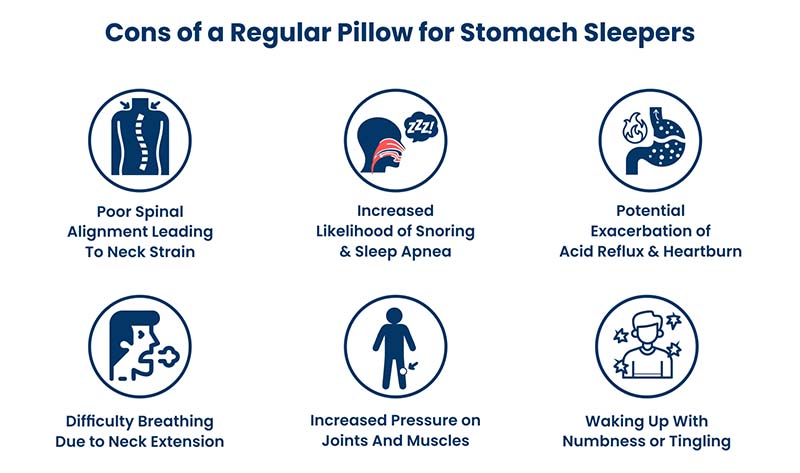 Common problems with regular pillows for stomach sleepers