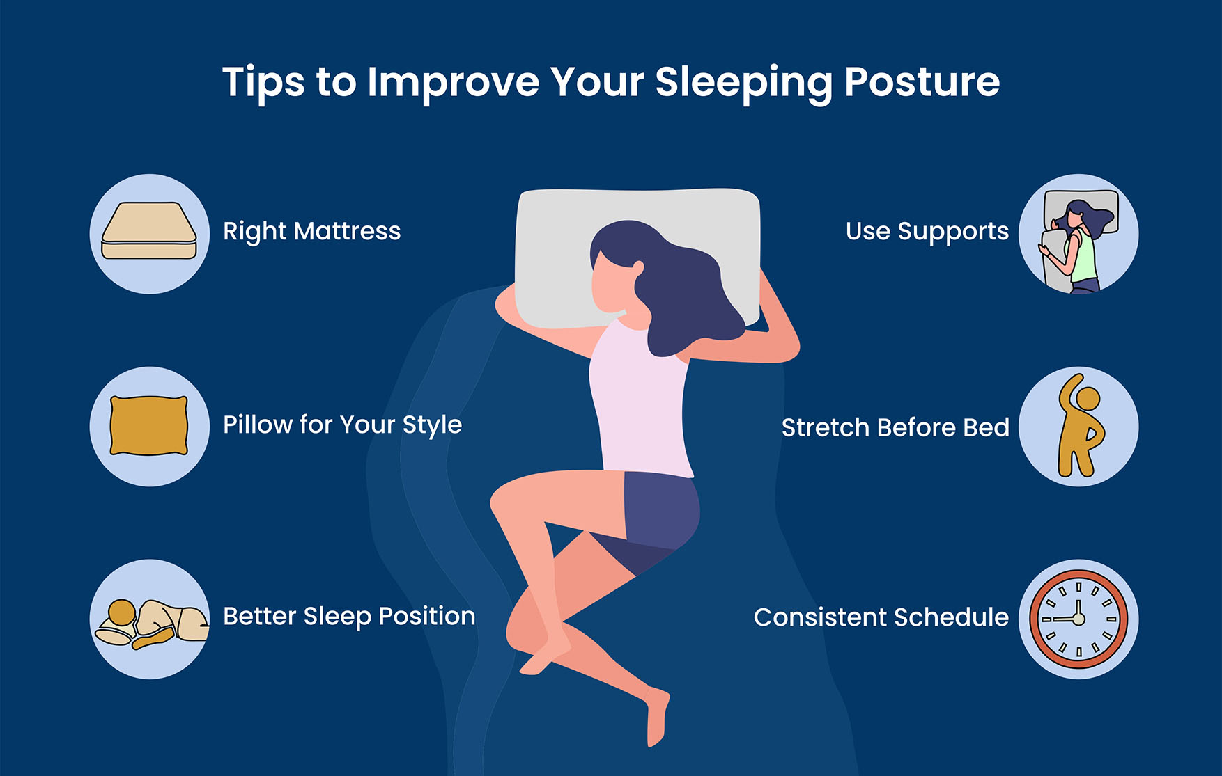Tips to Improve Your Sleeping Posture Infograpnic