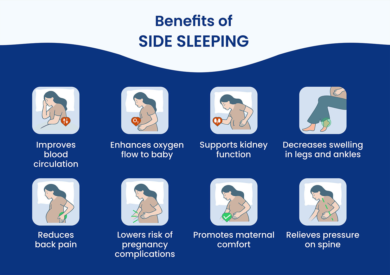 Benefits of Side Sleeping Illustration