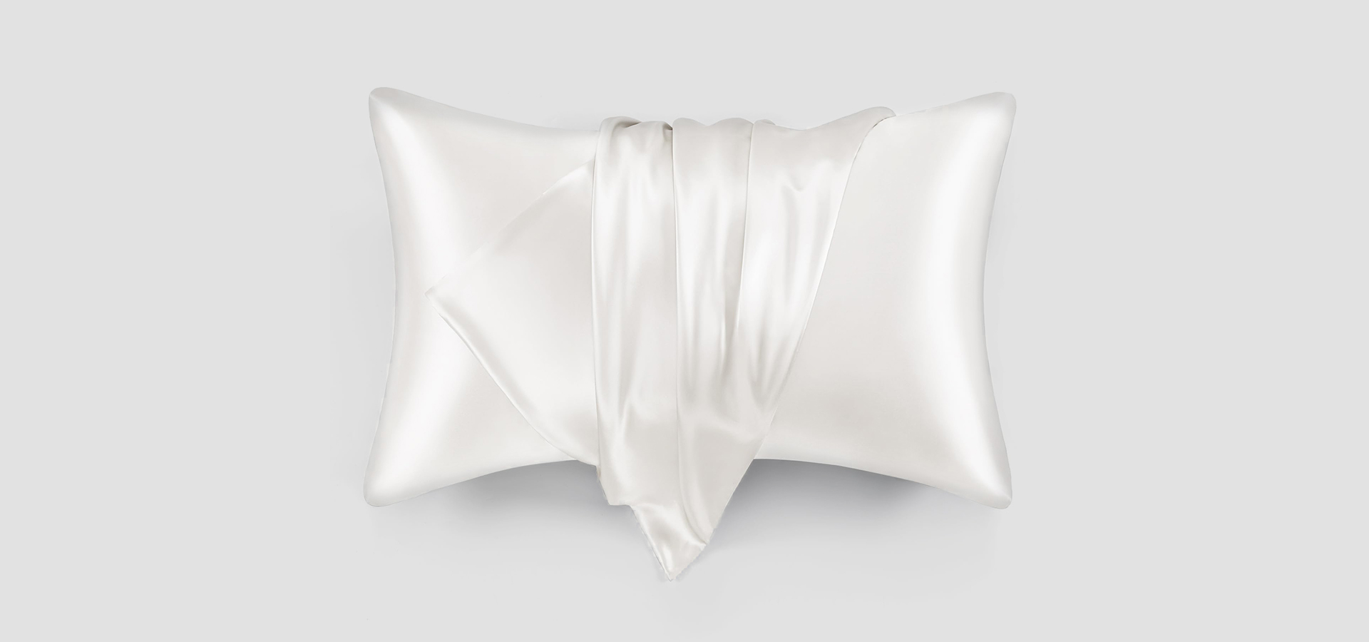 White silk pillowcases
