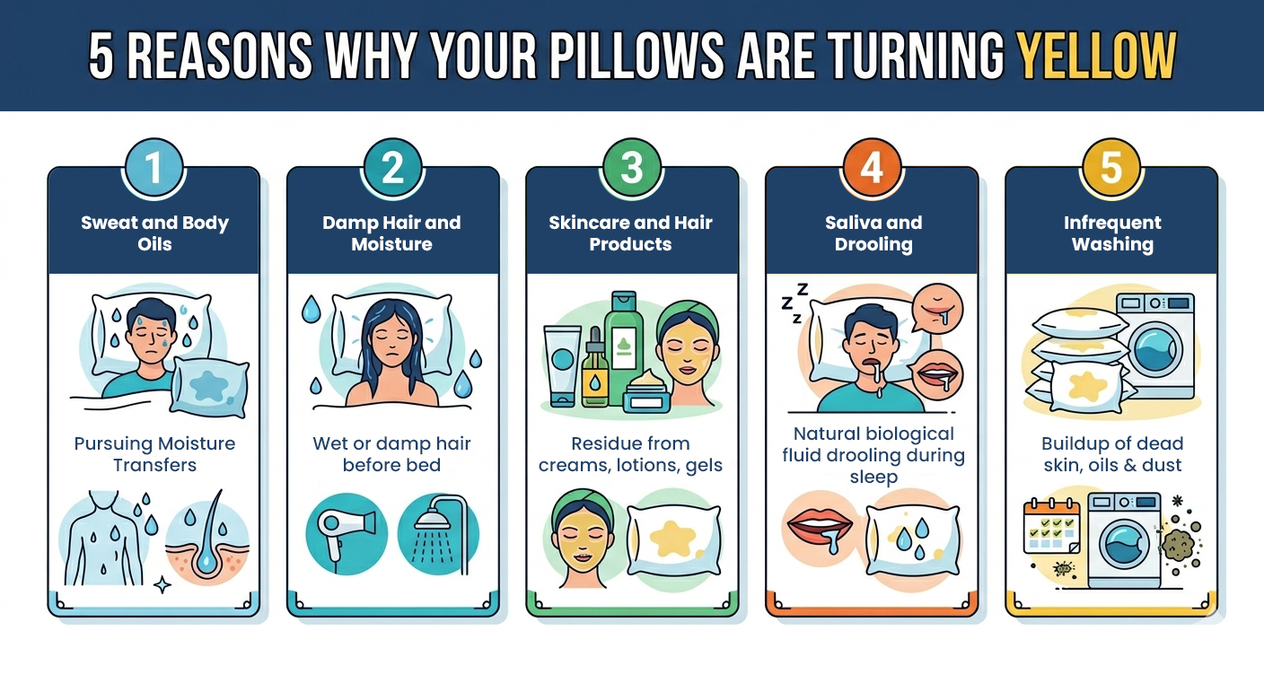5 reasons your pillows are turning yellow