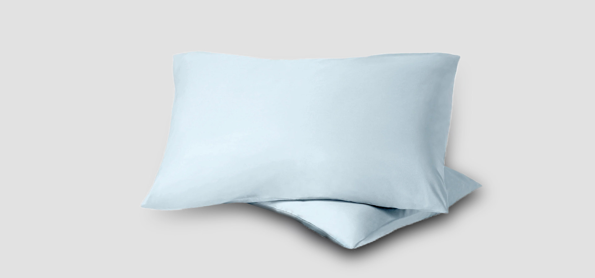 Light blue flannel pillowcases.