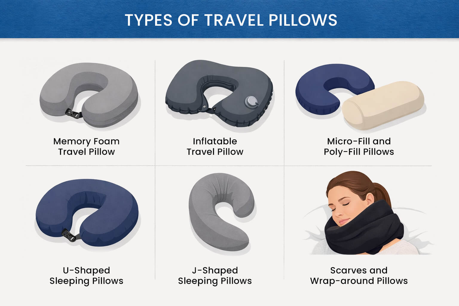 Types of travel pillows